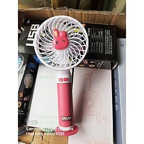 Mua Quạt mini cầm tay Quạt kẹp bàn có đèn led dễ thương