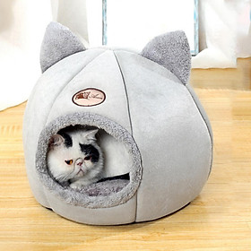 Pet Nest Dog Cat Bed Puppy Warm Cushion Sleeping Cave Kennel Canopy