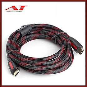 DÂY CÁP HDMI TRÒN LƯỚI ĐỎ/XÁM 1.5m / 3m / 5m/ 10m