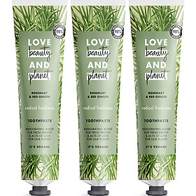 Combo 3 Kem Đánh Răng Love Beauty And Planet Thơm Mát Sảng Khoái 99G x 3
