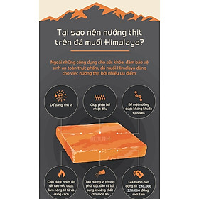 Viến đá muối nướng Himalaya Hima`s 20x20x5 - Cho món nướng thêm đậm dà khác biệt