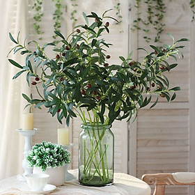 Mua Cành Oliu giả - dài 95cm - 10 nhánh - 8 quả - Cây giả  hoa lụa trang trí nhà cửa