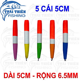 Combo 5 Cái Phao Câu Cá Hình Bút Chì Bằng Mút Xốp Màu Nhiều Kích Thước