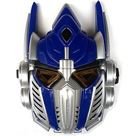 Mặt nạ siêu nhân biến hình Transformer màu xanh có đèn phát sáng