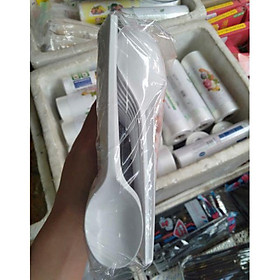 Mua Thìa  nĩa(dĩa) nhựa dùng 1 lần Trắng sứ (gói 100c)