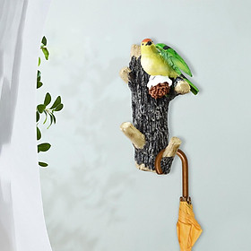 Wall Hanging Towel Rack Clothes Hanger Bag Hat Jacket Holder Coat Hook Resin Figurine for Kitchen, Bedroom, Living Room Ornament Decorative