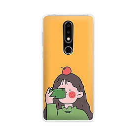 Ốp lưng dẻo cho điện thoại Nokia 6.1 plus/X6 - 01171 7899 GIRL01 - in hình chibi dễ thương - Hàng Chính Hãng