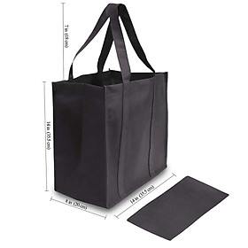 Túi vải không dệt may viền màu đen - Combo 5 túi