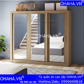 Mua TỦ QUẦN ÁO GỖ CÔNG NGHIỆP CAO CẤP 3 CÁNH LÙA OHAHA - TACC016