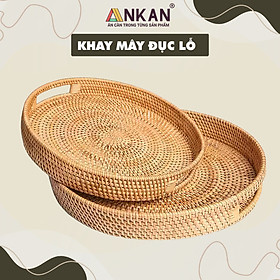Mua Khay Mây Tròn Đựng Trái Cây  Đồ Ăn  Decor Nhà Bếp – Khay Mây Tre Đan Thủ Công Cao Cấp ANKAN