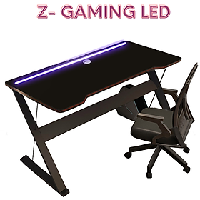 Mua Bàn gaming LED RGB chân sắt chắc chắn   bàn làm việc chân chữ K Z mặt gỗ MDF