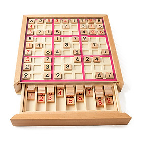 Bảng Xếp Hình Sudoku Bằng Gỗ Trò Có Ngăn Kéo Đồ Chơi Giáo Dục Trí Tuệ Nâng Cao Kiến Thức Toán Học