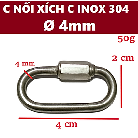 Móc nối xích, khóa xích INOX 4 5 6 8 10 12