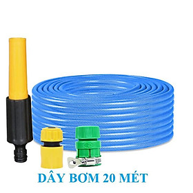 Bộ dây vòi xịt nước rửa xe, tưới cây . tăng áp 3 lần, loại 20m 206622-5 cút sập+ tặng mở chai