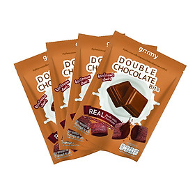 Combo 4 gói Bánh snack Ngũ Cốc Grinny nhân Sô Cô La - Double Chocolate
