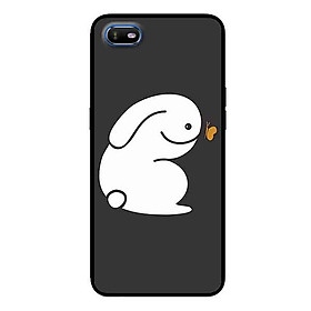 Ốp Lưng in cho Oppo A1K Mẫu Thỏ Nền Đen - Hàng Chính Hãng