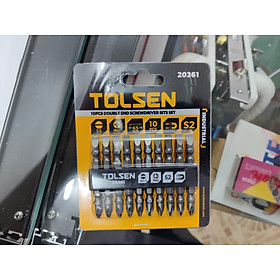 BỘ 10 TUA VÍT 2 ĐẦU CỘNG &amp; TRỪ (PH2 / SL5.5 * 65MM) TOLSEN 20361 - HÀNG CHÍNH HÃNG