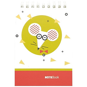 Sổ Note Mouse Cute (9x13cm) - Mẫu 4 - Màu Trắng