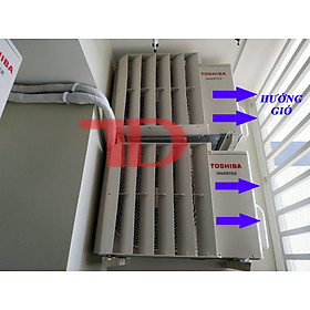 Chuyển hướng gió bằng sắt hoặc nhựa cao cấp, mặt nạ dành cho cục nóng điều hoà