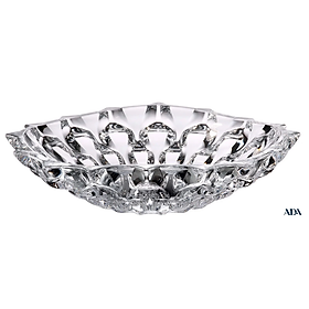 Đĩa pha lê Samba Trắng 35cm Bohemia Treasury