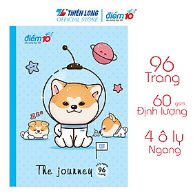 Bộ 5 Tập học sinh 96 trang 4 ô ly ngang 60 gsm Điểm 10 TP-NB072 (hình ngẫu nhiên)