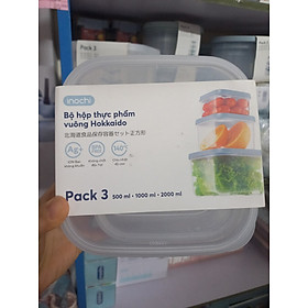 Hình ảnh Bộ 3 hộp nhựa đựng thực phẩm (500-1000-2000ml) INOCHI 