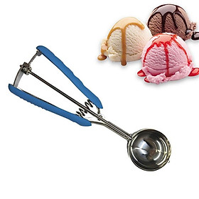 Stainless Steel Cookie Spoon Ice Cream Scoop Dough Baking Sorbet DIY Maker with Trigger