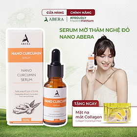 Serum Mờ Thâm Nghệ Đỏ Nano Abera 15 ML, Mờ Thâm Mụn, Thâm Quầng Mắt, Dưỡng Trắng Da, Thẩm Thấu Nhanh