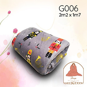 Chăn Lông Tuyết Thailand Siêu Mịn 2m2 Lính Chì Xám