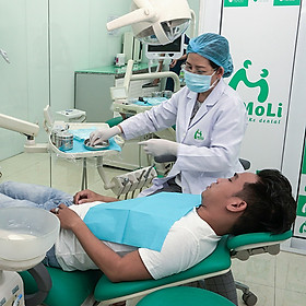 Cạo Vôi Đánh Bóng/ 2 Hàm Cấp Độ 1 Tại Nha Khoa Moli