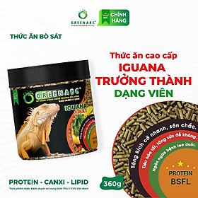 Thức ăn IGUANA TRƯỞNG THÀNH dạng VIÊN GREENABC - Dành cho Igu từ 1m trở lên, gai bung màu đẹp - Hộp 360g