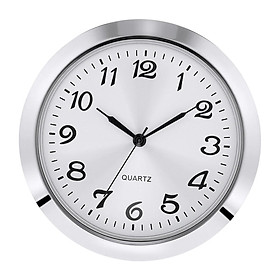 Mini Clock Insert Clock Fit up Insert Durable Metal Easy to Install White Face with Numeral 55mm Round Movement