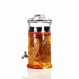 Bình ngâm rượu thủy tinh hoa văn rồng