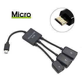 Mua Bộ Chia Cổng Micro usb / type c Sang 2 otg Chuyên Dụng  Trung tâm USB C / Type-C cho Bàn Phím Chuột Chơi Game