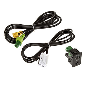 Aux Switch & USB Wire Cable Adapter for BMW 3 5 series E87 E90 E91 E92 X5 X6