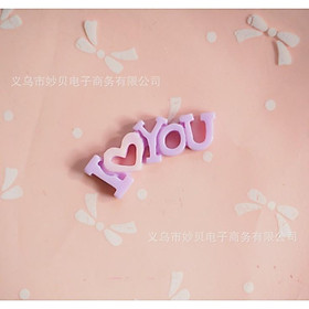 HN * Charm hình chữ I LOVE YOU cho các bạn trang trí tiểu cảnh, terrarium, móc khóa, DIY