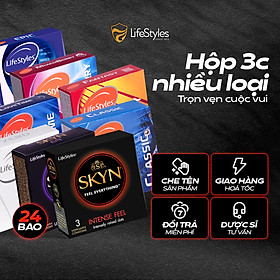 Bao cao su hộp 3 cái tiện lợi, bao cao su có gai, bao cao su kéo dài thòi gian