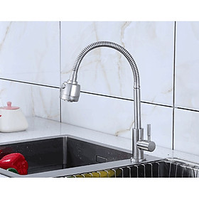 Mua Vòi bếp chỉ lạnh cổ mềm SUS304 + dây cấp