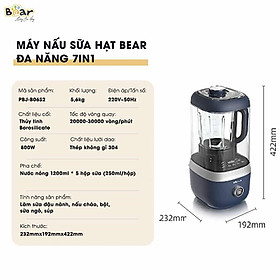 Mua Máy xay nấu sữa hạt đa năng cách âm Bear PBJ-B06S2 Hàng chính hãng