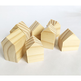 Mua Combo 7 ngôi nhà gỗ mini Decor vintage  handmade  Phụ kiện trang trí  làm đồ chơi (các size khác nhau)