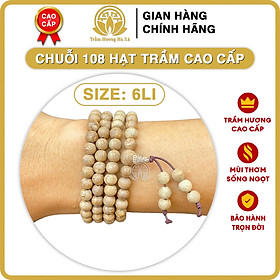 Vòng tay chuỗi 108 hạt phong thủy trầm hương tốc kiến cao cấp tự nhiên đeo tay nam nữ may mắn tài lộc TRẦM HƯƠNG HÀ XÁ