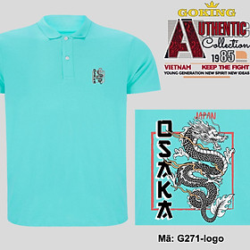 OSAKA, mã logo.g271. Áo thun polo nam nữ, form unisex. Áo phông cổ trụ Goking, vải cá sấu 3D, công nghệ chống nhăn Nhật Bản