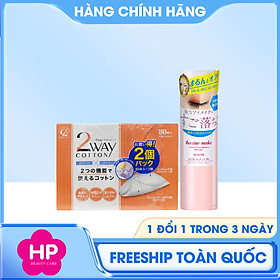 Combo Bông Tẩy Trang Cotton Labo Và Nước Tẩy Trang Nhanh Cho Vùng Mắt Kissme (120 mL)