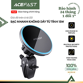 Giá đỡ sạc nhanh không dây từ tính trên ô tô 15W Acefast - D3 Hàng chính hãng Acefast