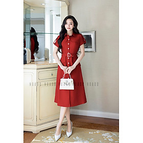 Đầm sơ mi đỏ NGADO , đầm kiểu Nữ , đầm dự tiệc , sang trọng