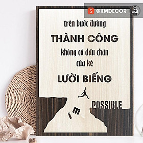 Tranh treo tường gỗ tạo động lực trang trí phòng làm việc