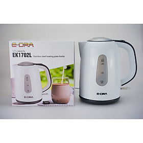 Mua   Hàng Chính Hãng   Ấm Siêu Tốc E-Dra EK1702 1 7 Lít Chất Liệu Nhựa Chịu Nhiệt Siêu Bền Đế Xoay 360 Có Công Tắc Đèn Báo