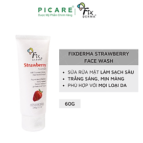 Hình ảnh Sữa Rửa Mặt Fixderma Chiết Xuất Dâu Tây Strawberry Face Wash 60g