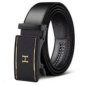 Dây nịt nam cao cấp, thắt lưng nam khóa tự động dây da bền đẹp TOPEE - Phong cách Hàn Quốc TLH89