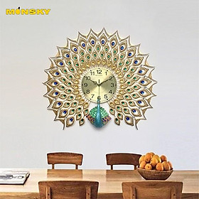 Đồng hồ treo tường GCLOCK loại to KT 70X75  cao cấp làm từ kim loại sơn tĩnh điện chạy máy kim trôi chuẩn